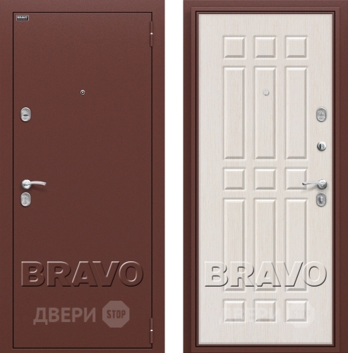 Входная металлическая Дверь Bravo Оптим Старт Белёный Дуб в Раменском