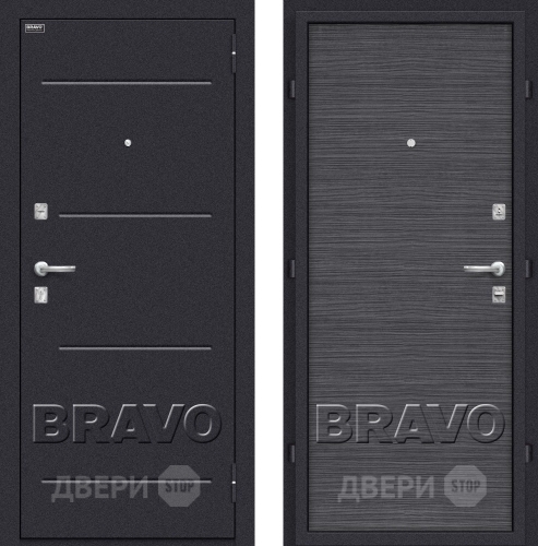 Дверь Bravo Оптим Кобра Black Wood в Раменском