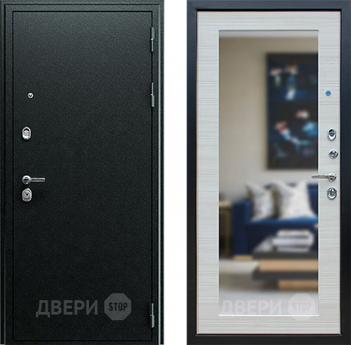 Входная металлическая Дверь АСД Next-1 с зеркалом Акация светлая в Раменском