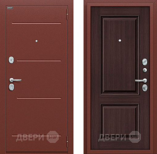 Входная металлическая Дверь Bravo Оптим Стиль Wenge Veralinga в Раменском