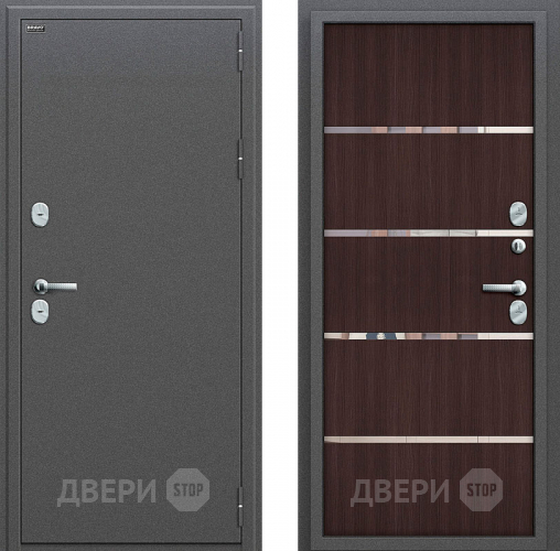 Входная металлическая Дверь Bravo Оптим Термо 204 Wenge Veralinga в Раменском