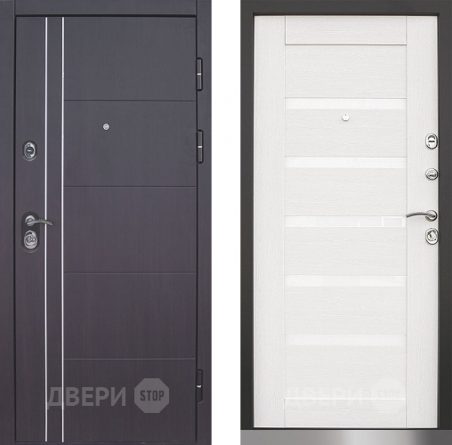 Дверь Техно 01 винорит венге/лиственница белая в Раменском