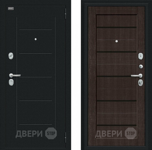 Дверь Bravo Борн Букле черное/Wenge Veralinga в Раменском