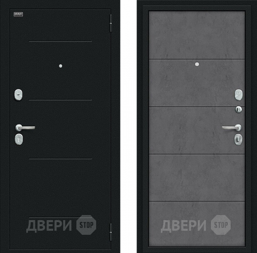 Дверь Bravo Граффити-1 Букле черное/Slate Art в Раменском