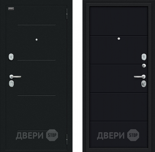 Дверь Bravo Граффити-1 Букле черное/Total Black в Раменском