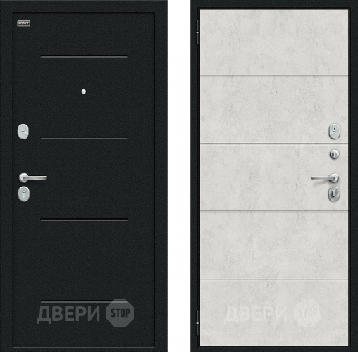 Входная металлическая Дверь внутреннего открывания Bravo Граффити-1 Инсайд Букле черное/Look Art в Раменском