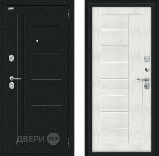 Дверь Bravo Проф Букле черное/Bianco Veralinga в Раменском