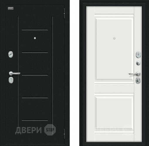Дверь Bravo Некст Kale Букле черное/Off-white в Раменском