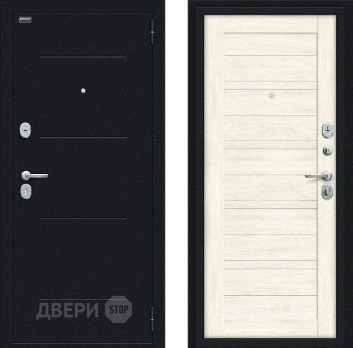 Дверь Bravo Сити Kale Букле черное/Nordic Oak в Раменском