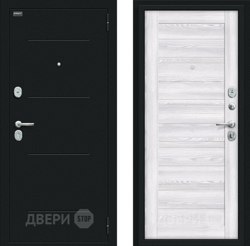 Дверь Bravo Сити Kale Букле черное/Riviera Ice в Раменском