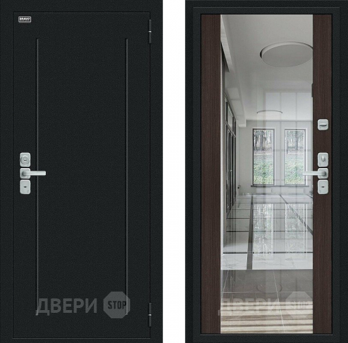Входная металлическая Дверь Bravo Глори Букле черное/Wenge Veralinga в Раменском