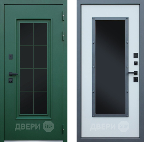 Дверь АСД Терморазрыв Олимп с окном и английской решеткой в Раменском