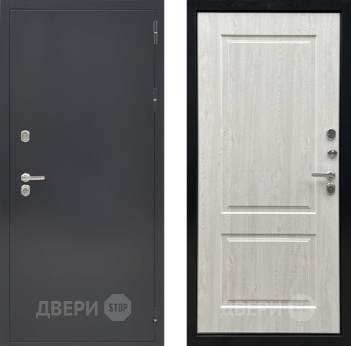 Входная металлическая Дверь Ратибор Термоблок 3К Черное серебро/Сосна белая в Раменском