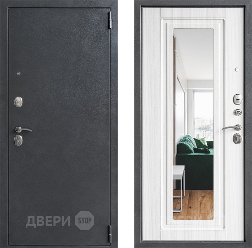 Входная металлическая Дверь Дверной Континент ДК-70 Зеркало Лиственница в Раменском