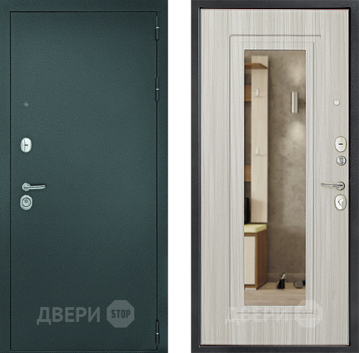 Дверь Дверной Континент Рубикон Серебро Зеркало Сандал в Раменском