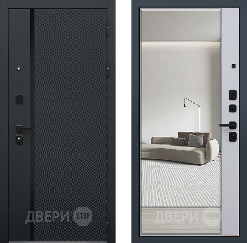 Входная металлическая Дверь АСД Ньюкасл с зеркалом в Раменском