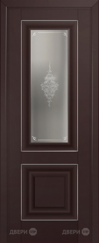 Межкомнатная дверь ProfilDoors 28U темно-коричневый (матовое, кристалл с узором) в Раменском