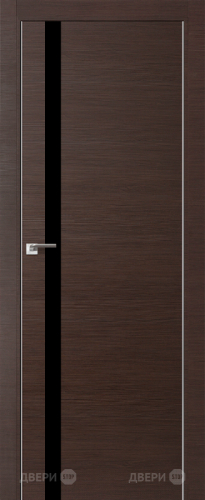 Межкомнатная дверь ProfilDoors 6Z венге кроскут (черный лак) в Раменском