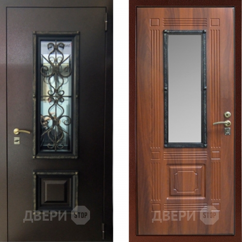 Дверь с ковкой и стеклом в Раменском