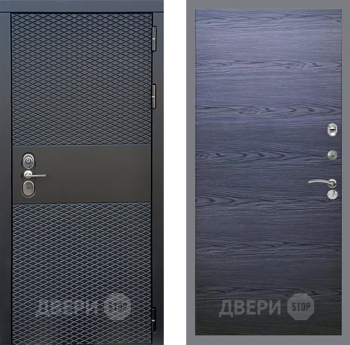 Входная металлическая Дверь Стоп БЛЭК CISA Гладкая Дуб тангенальный черный в Раменском