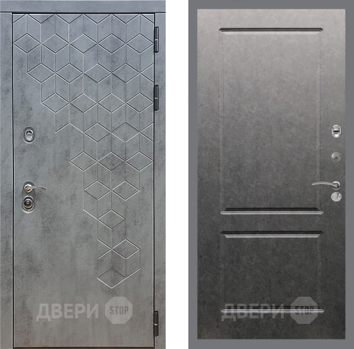 Дверь Стоп БЕТОН ФЛ-117 Штукатурка графит в Раменском