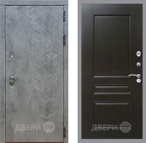 Входная металлическая Дверь Стоп БЕТОН ФЛ-243 Венге в Раменском