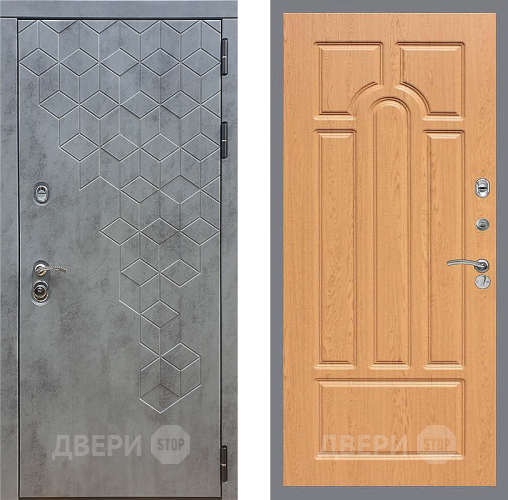 Входная металлическая Дверь Стоп БЕТОН ФЛ-58 Дуб в Раменском