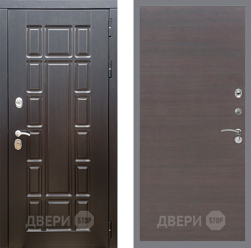 Входная металлическая Дверь Стоп НЬЮ ЙОРК Гладкая венге поперечный в Раменском
