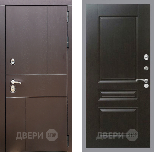 Входная металлическая Дверь Стоп УРБАН ФЛ-243 Венге в Раменском