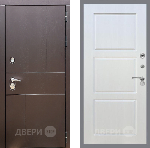 Входная металлическая Дверь Стоп УРБАН ФЛ-3 Лиственница беж в Раменском