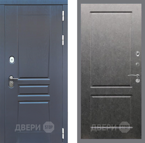 Дверь Стоп ПЛАТИНУМ ФЛ-117 Штукатурка графит в Раменском
