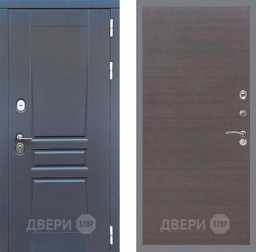 Входная металлическая Дверь Стоп ПЛАТИНУМ Гладкая венге поперечный в Раменском