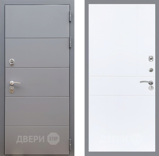 Дверь Стоп АРТ ГРАФИТ ФЛ-290 Силк Сноу в Раменском