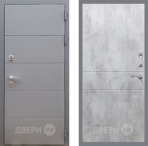 Дверь Стоп АРТ ГРАФИТ ФЛ-290 Бетон светлый в Раменском
