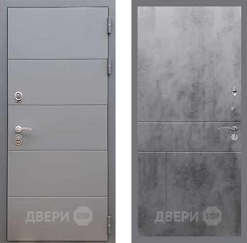 Дверь Стоп АРТ ГРАФИТ ФЛ-290 Бетон темный в Раменском