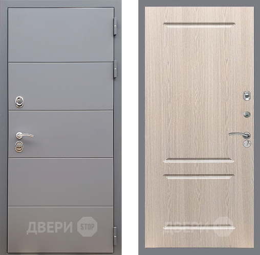 Дверь Стоп АРТ ГРАФИТ ФЛ-117 Беленый дуб в Раменском