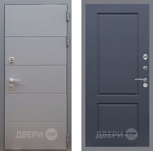 Входная металлическая Дверь Стоп АРТ ГРАФИТ ФЛ-117 Силк титан в Раменском