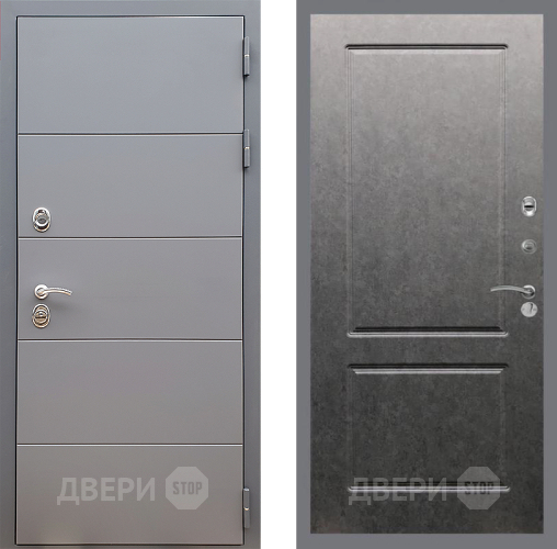 Дверь Стоп АРТ ГРАФИТ ФЛ-117 Штукатурка графит в Раменском