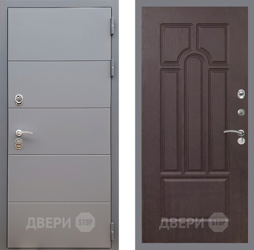 Входная металлическая Дверь Стоп АРТ ГРАФИТ ФЛ-58 Венге в Раменском
