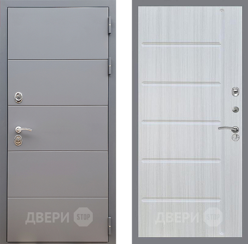 Дверь Стоп АРТ ГРАФИТ ФЛ-102 Сандал белый в Раменском