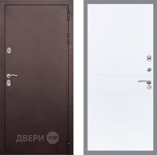 Дверь Стоп КЛАССИК Медь ФЛ-290 Силк Сноу в Раменском