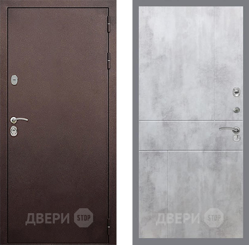 Дверь Стоп КЛАССИК Медь ФЛ-290 Бетон светлый в Раменском