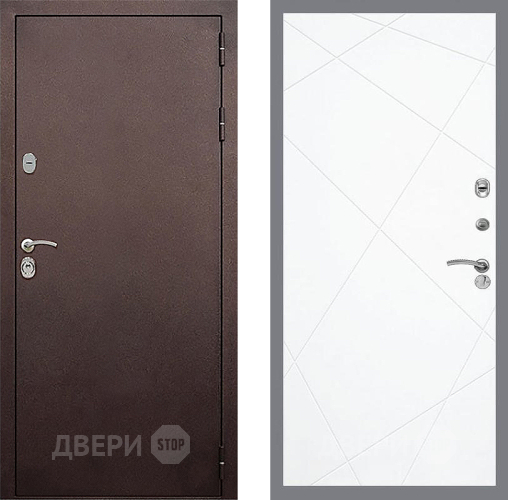 Дверь Стоп КЛАССИК Медь ФЛ-291 Силк Сноу в Раменском