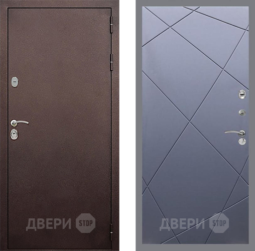 Дверь Стоп КЛАССИК Медь ФЛ-291 Силк титан в Раменском