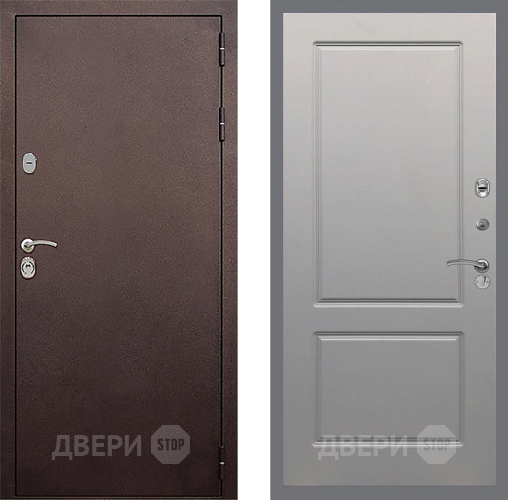 Входная металлическая Дверь Стоп КЛАССИК Медь ФЛ-117 Грей софт в Раменском