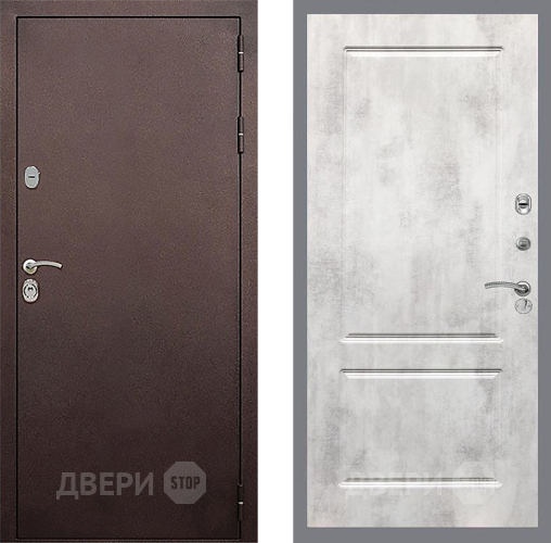 Дверь Стоп КЛАССИК Медь ФЛ-117 Бетон светлый в Раменском