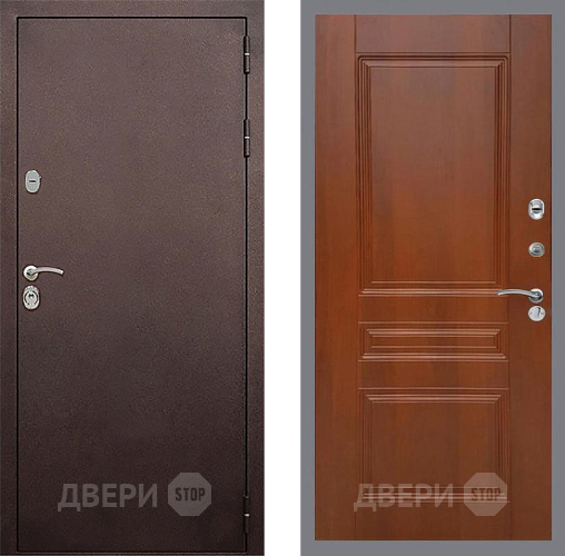 Входная металлическая Дверь Стоп КЛАССИК Медь ФЛ-243 Итальянский орех в Раменском