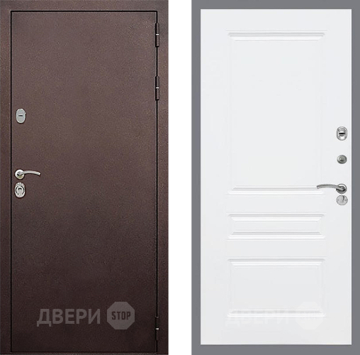 Дверь Стоп КЛАССИК Медь ФЛ-243 Силк Сноу в Раменском