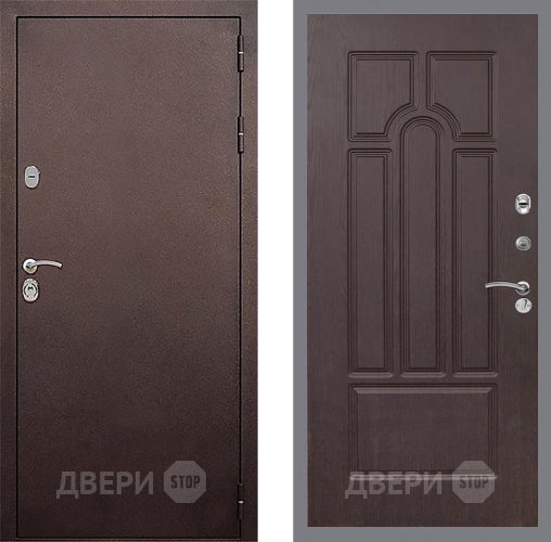 Входная металлическая Дверь Стоп КЛАССИК Медь ФЛ-58 Венге в Раменском