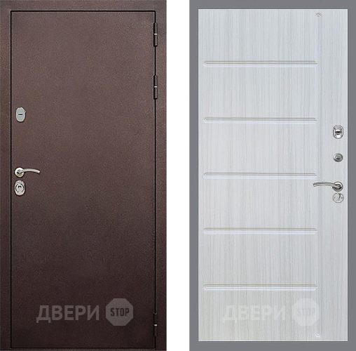 Дверь Стоп КЛАССИК Медь ФЛ-102 Сандал белый в Раменском